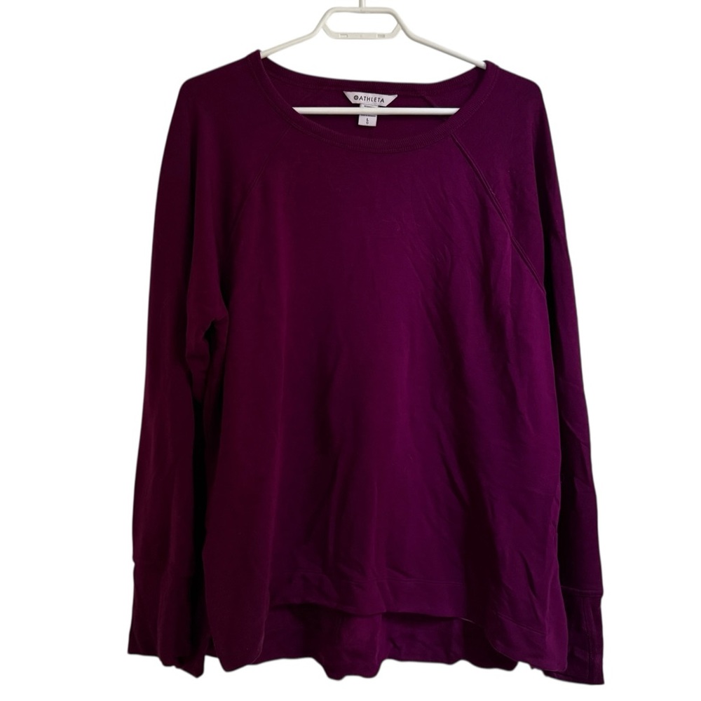Athleta Coaster Luxe Women's Dark Maroon Long Sleeve Top